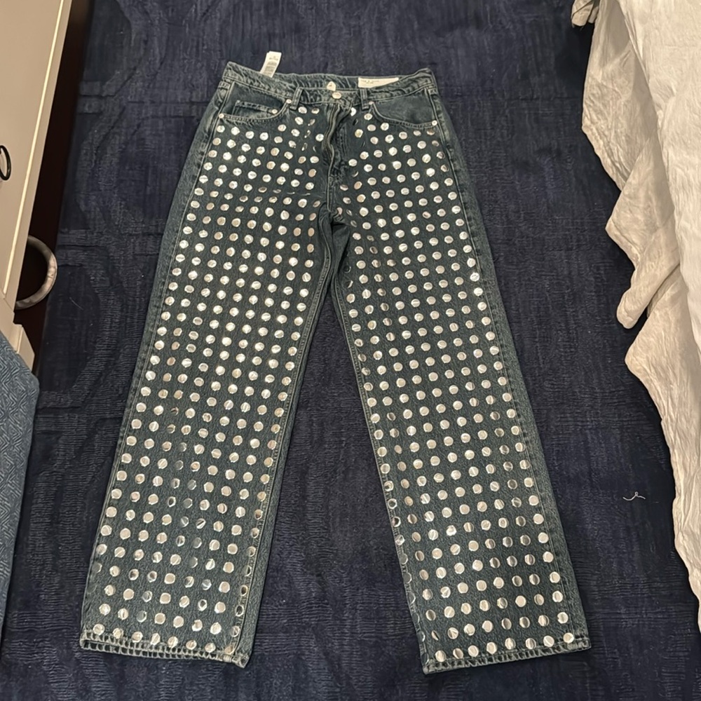 Rag and Bone High Rise Straight Jeans